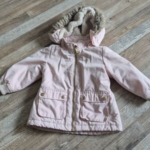 H&M Padded Pink Parka, Size 18mo